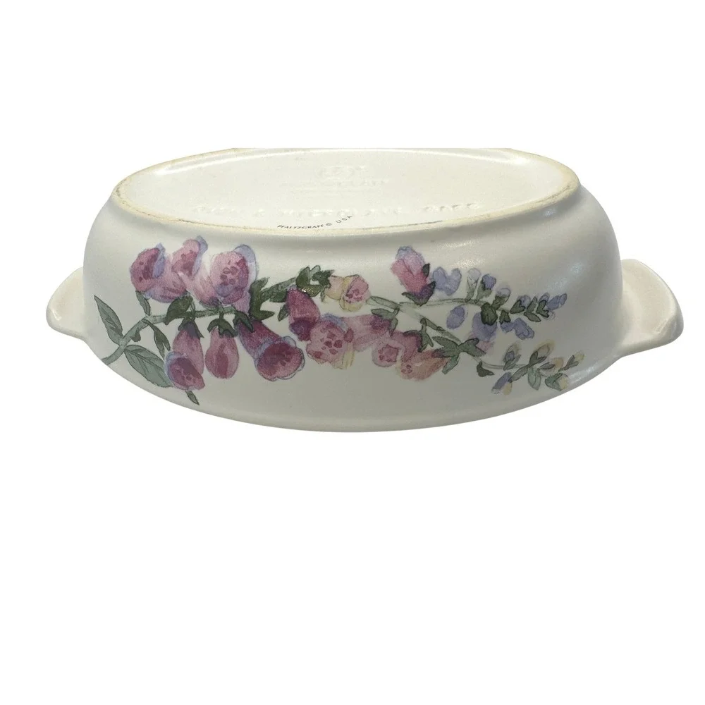 Pfaltzgraff‎ Cape May All-in-One Purple Foxglove small casserole bowl vintage